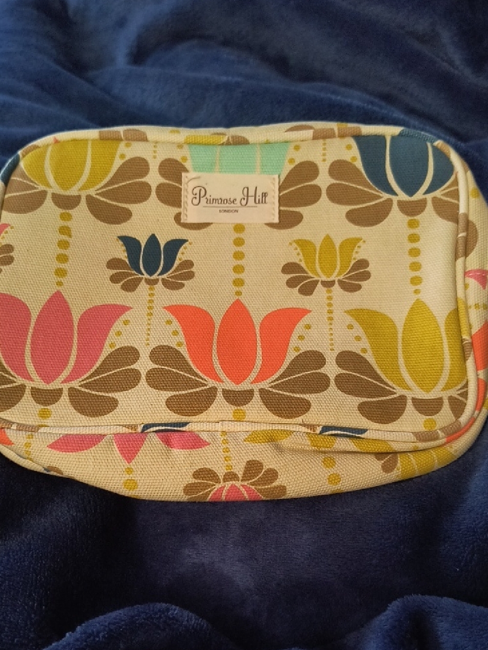 Primrose Hill Floral Canvas Cosmetic Bag in Multi-Color